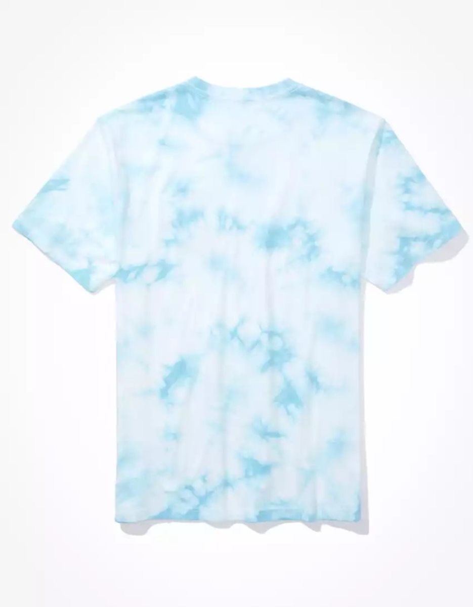 T Shirts American Eagle AE Super Soft Pride Tie Dye Graphique Bleu Homme | WPX-34544478